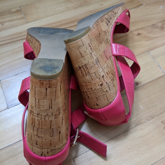 Cole Haan pink wedges leather - Picture 3 of 5